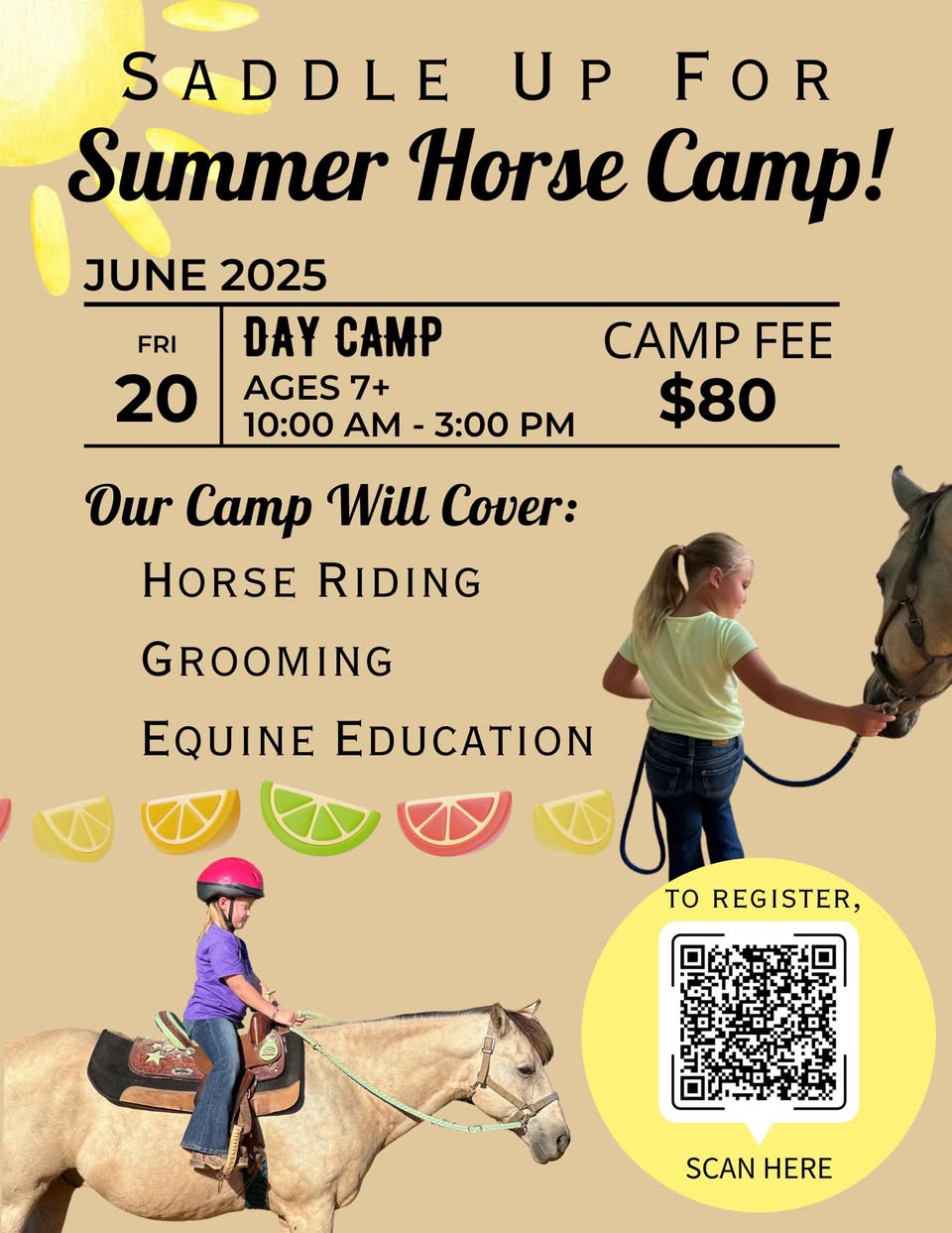 June 20th horse camp flyer